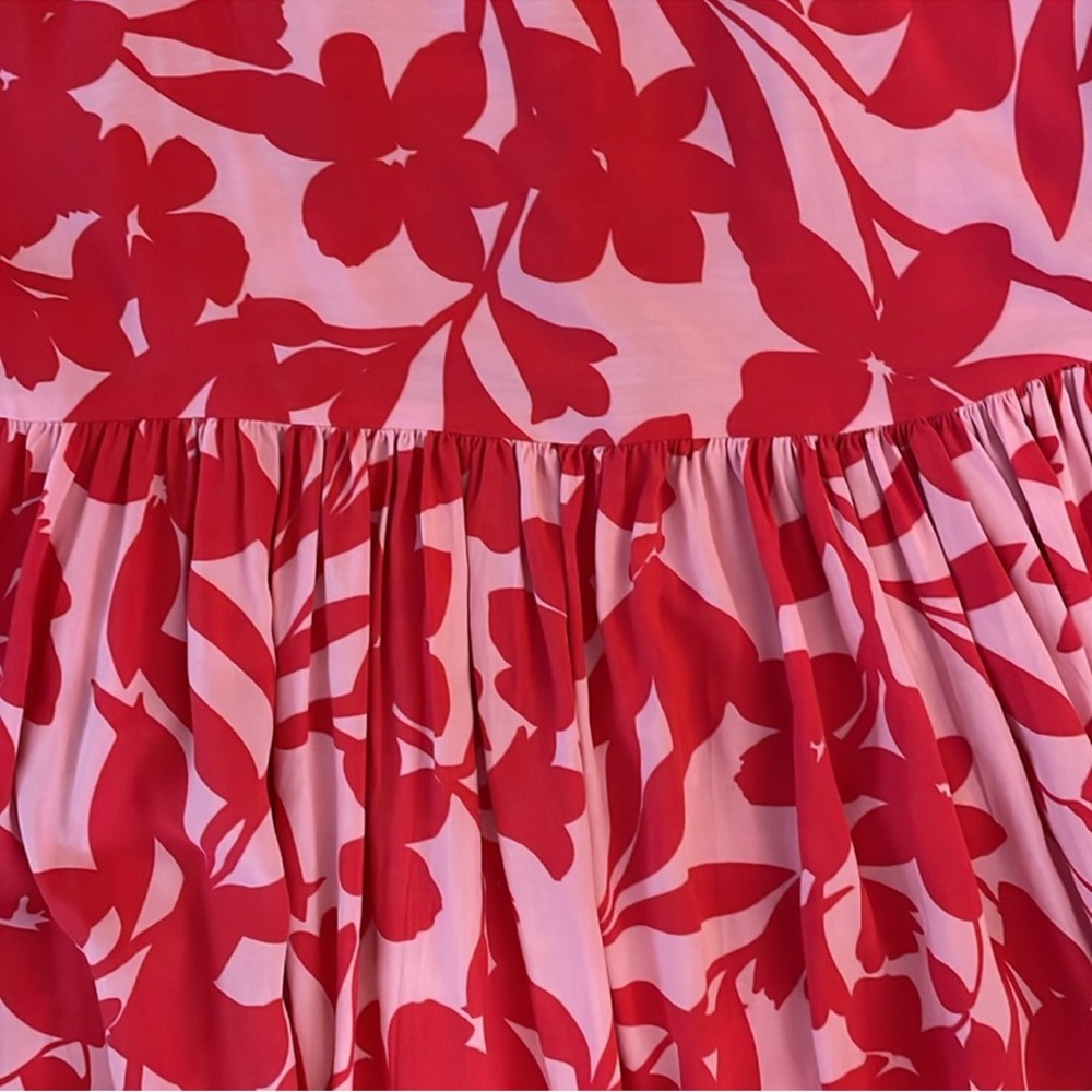 Floral Red and Pink Women's Skirt Abel the Label LARGE - Picture 6 of 13